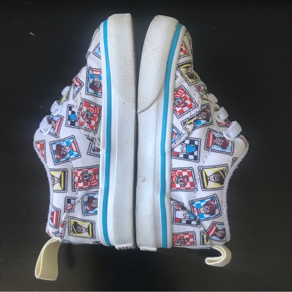 Vans X Where Is Waldo? Postage Era Elastic Lace Sneakers, Size 4.5 Toddler - Picture 6 of 10